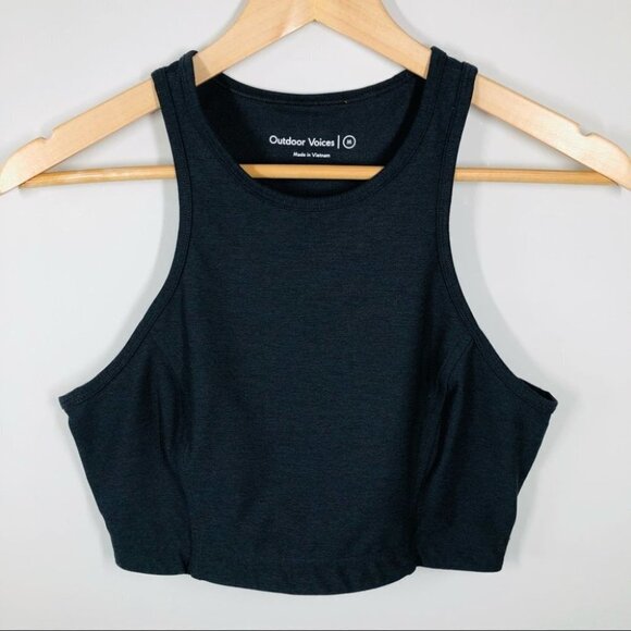 OUTDOOR Voices Dark Grey Move Free Crop Top Size Medium - Picture 2 of 5